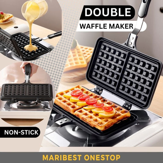 CrispWave Double Waffle Maker