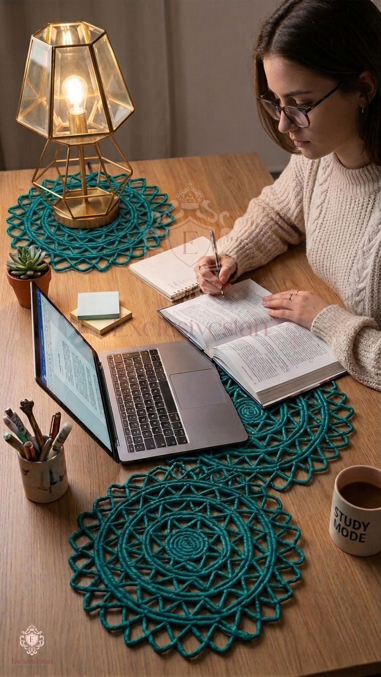 Aquaric Netted Date Palm Leaf placemats (set of 2)