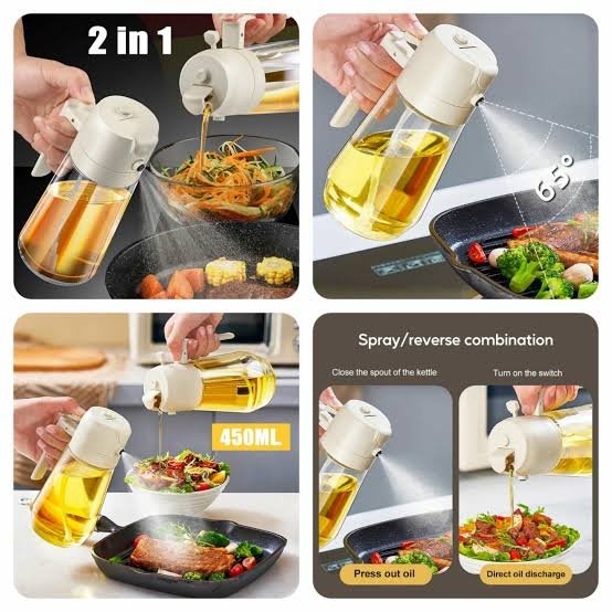 DualFlow Glass Oil Spray & Pour Jug