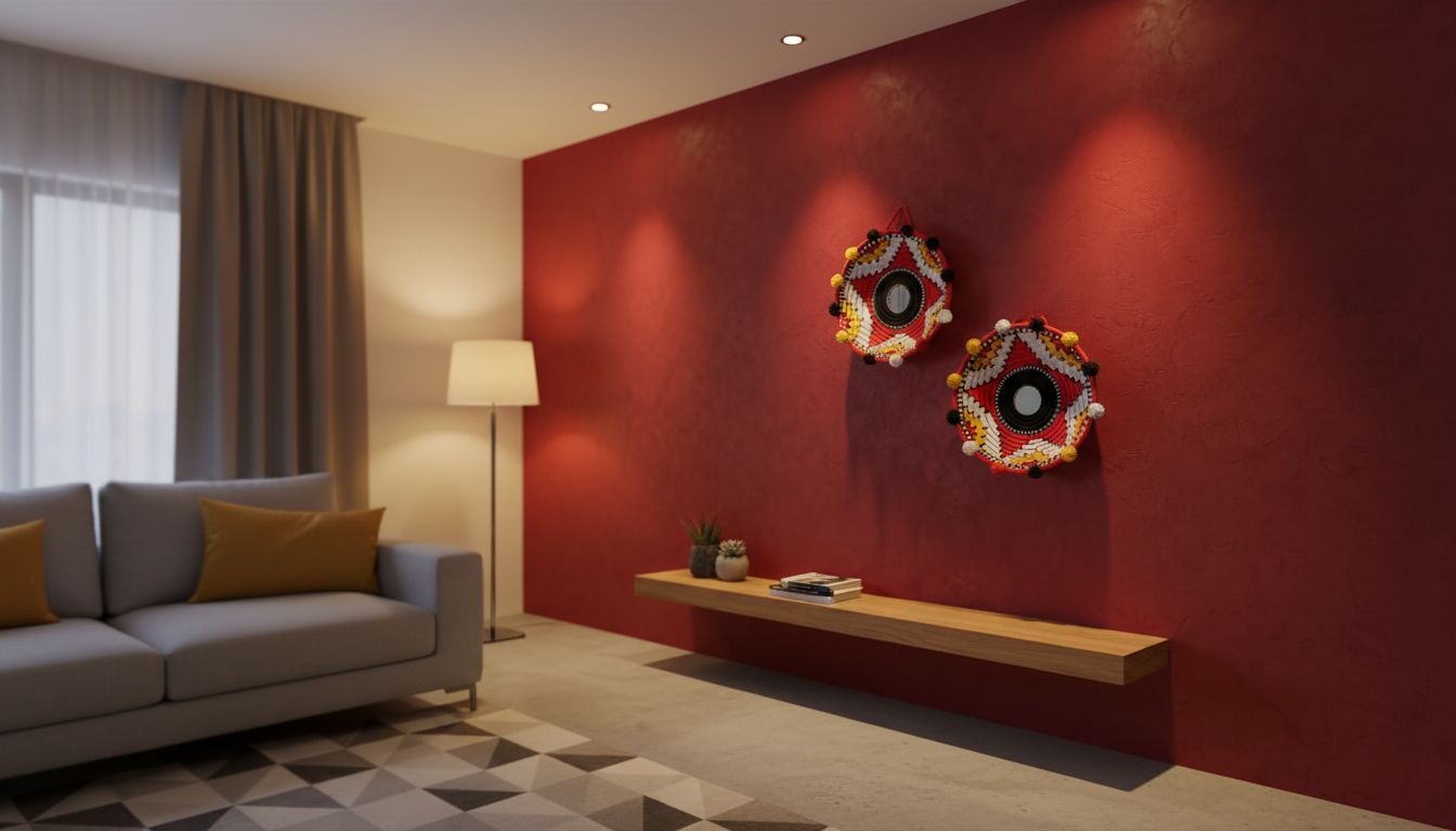 Handwoven multicolour hangings (set of 2)