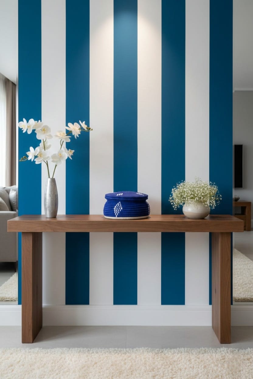 Handwoven Blue Palm Leaf  Basket