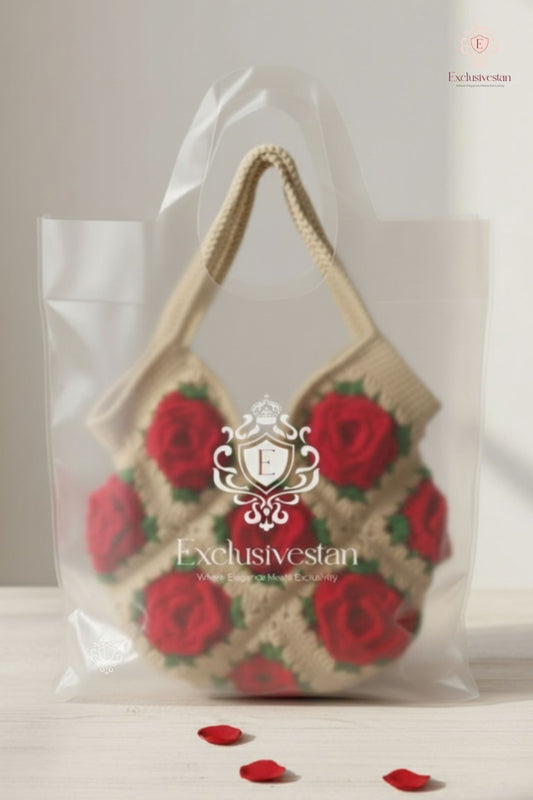 Handcrafted Floral Crochet Tote Bag