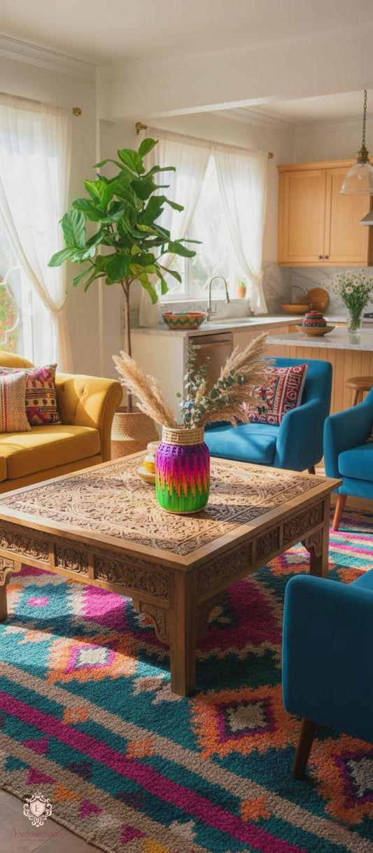 Multicolor Artisan Weave Vase