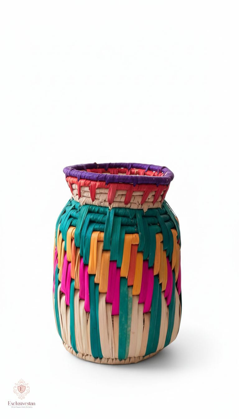 Multicolor Heritage Weave Vase
