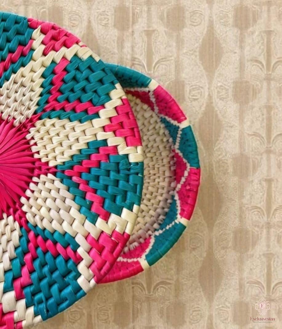 Elegant Multicolor Artisan Craft Basket