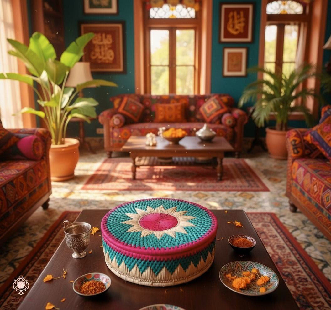 Aurora Bloom Handwoven Basket