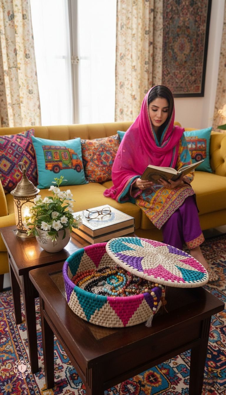 Celestia Bloom Handwoven Basket