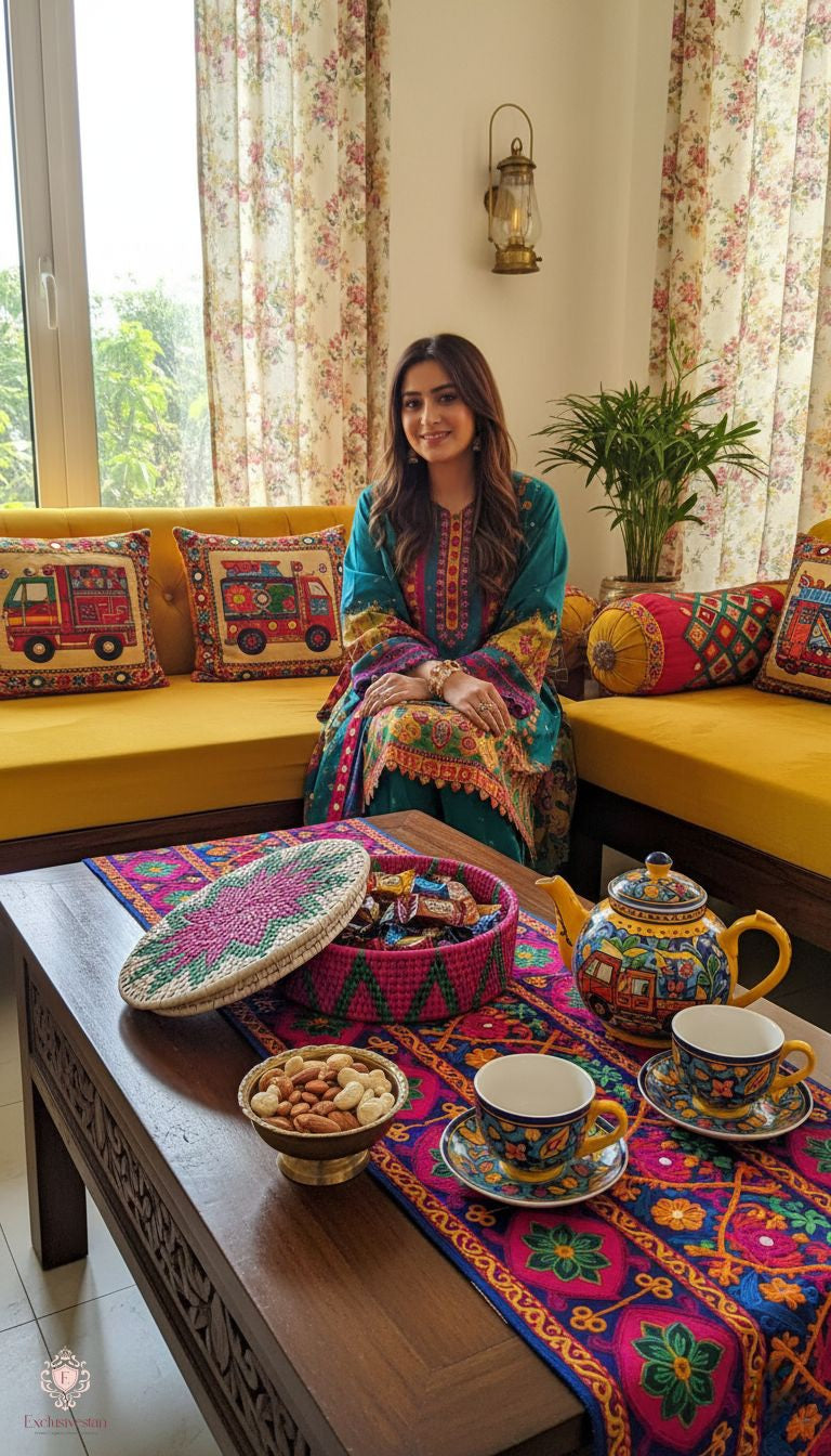 Rosé Flora Handwoven Date Palm Leaf Basket