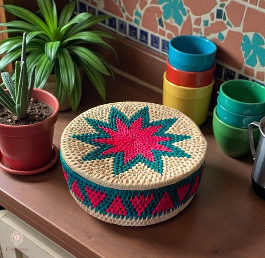 Blossom Star Handwoven Date Palm Leaf Hotpot