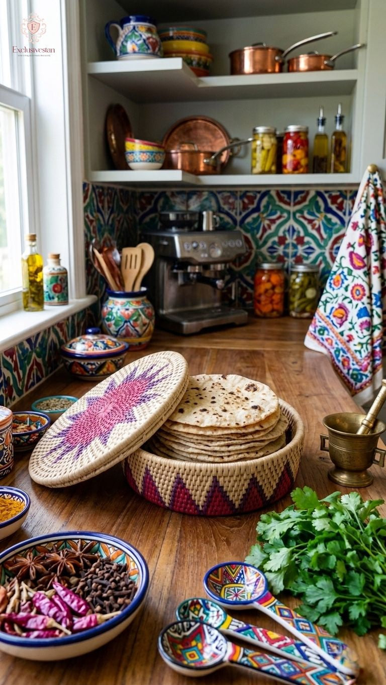 Rosy Sunburst Handwoven Date Palm Leaf Hotpot