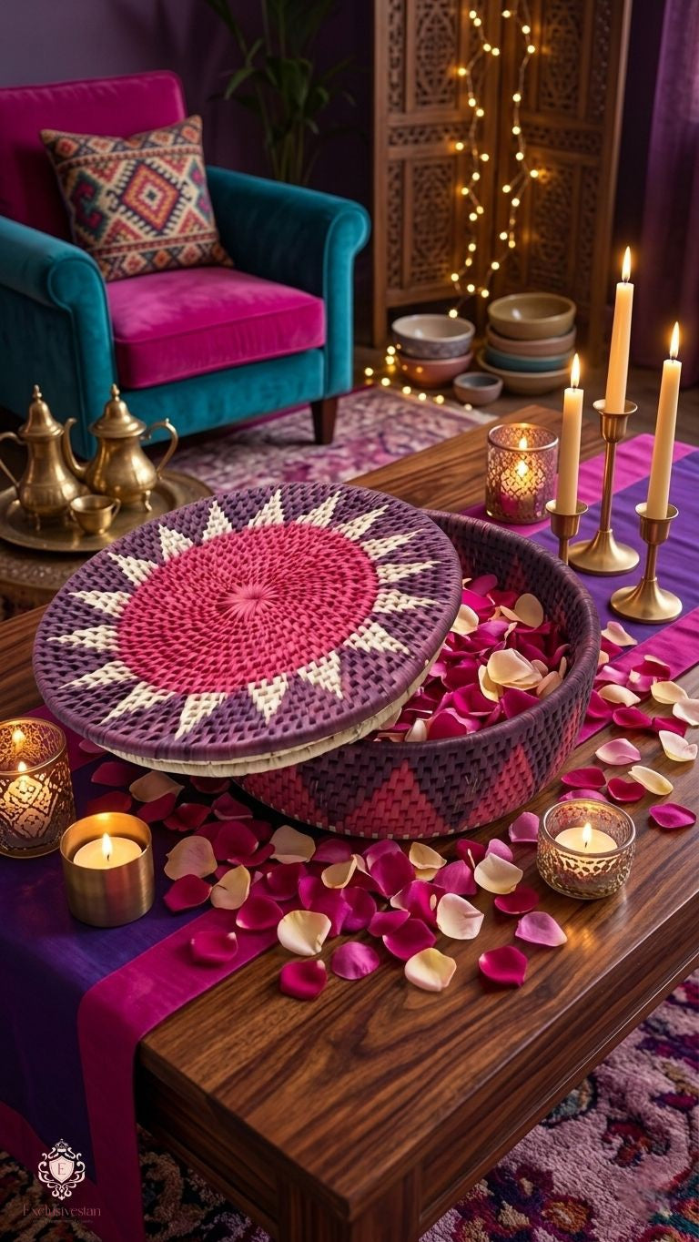 Velvet Sunrise Handcrafted Date Palm Leaf Hotpot