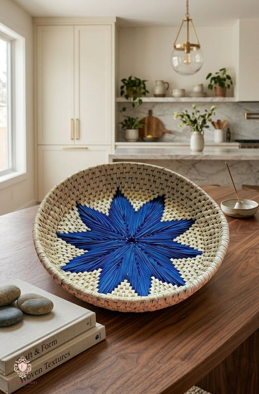 Azure Star Palm Leaf Tray
