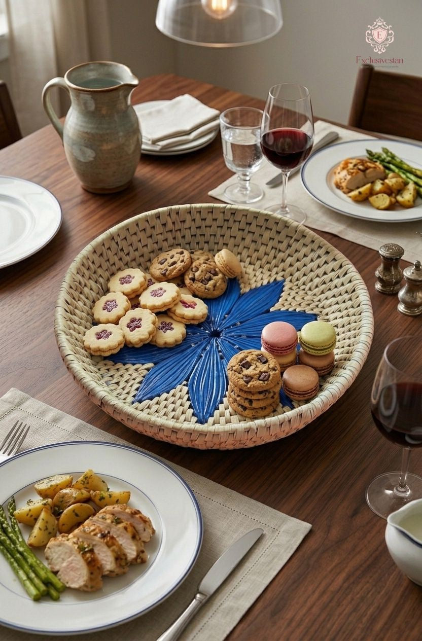 Azure Star Palm Leaf Tray