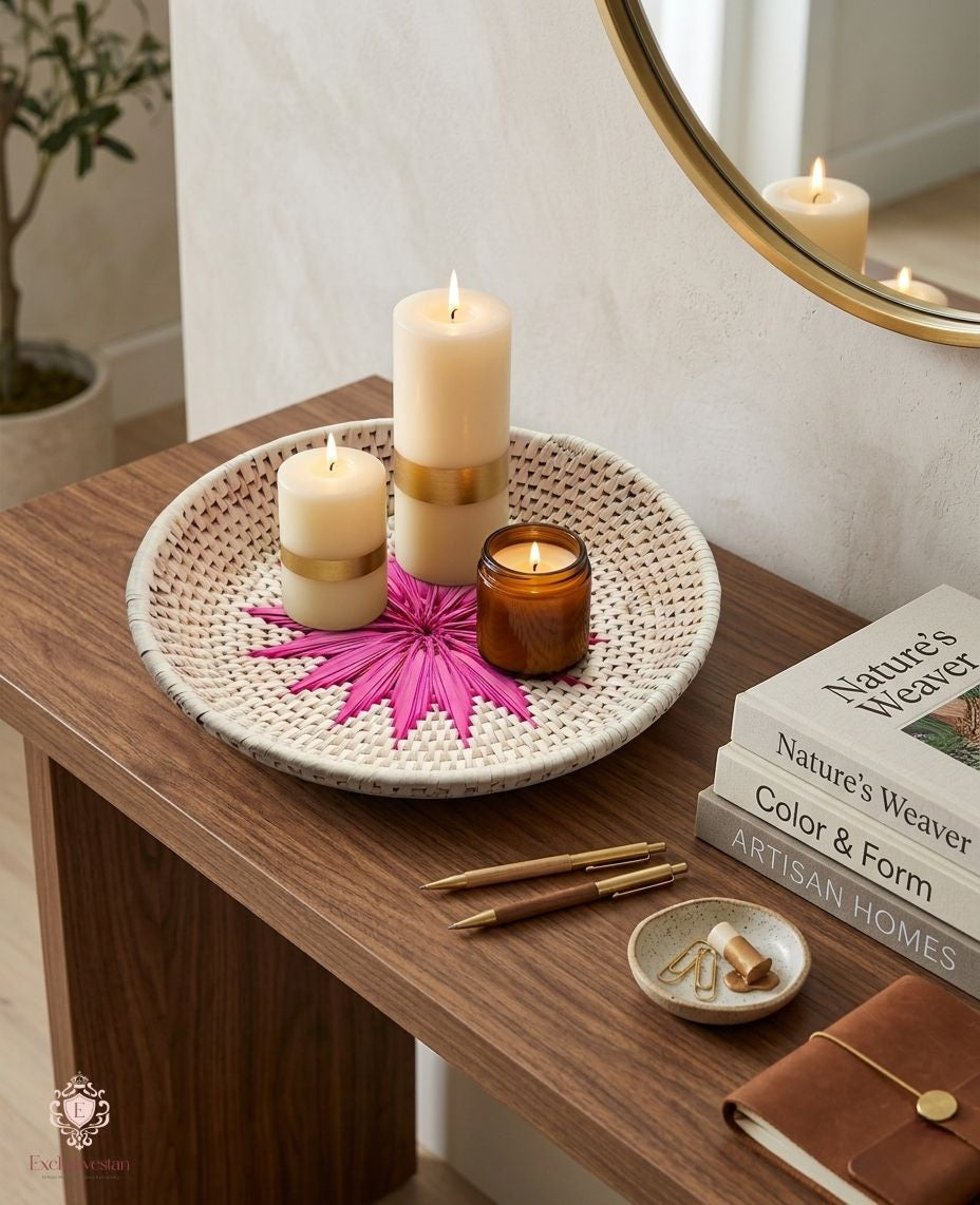Blushy Pink Palm Leaf Tray