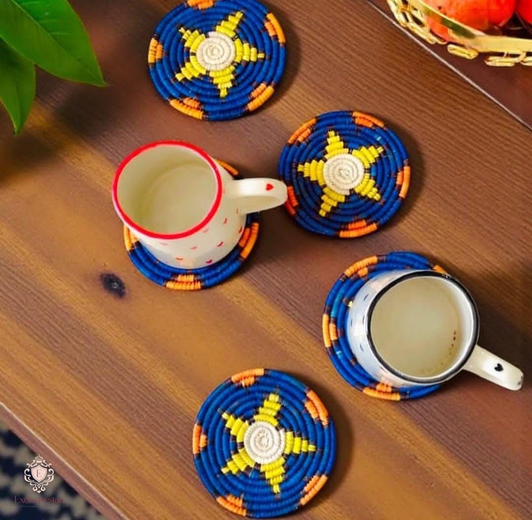 Sapphire Sunny Tea Coaster Set (set of 6)