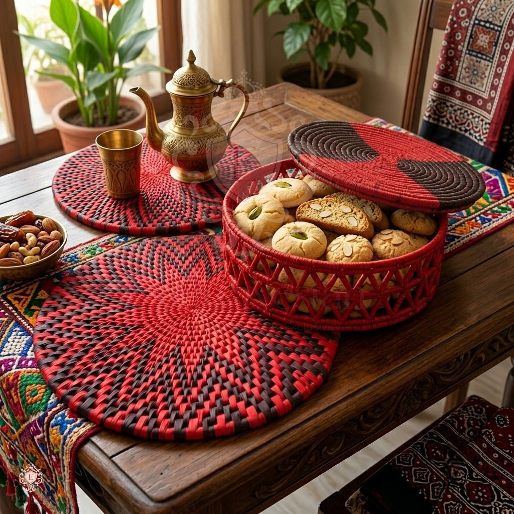 Royal Red And Black Dining Set