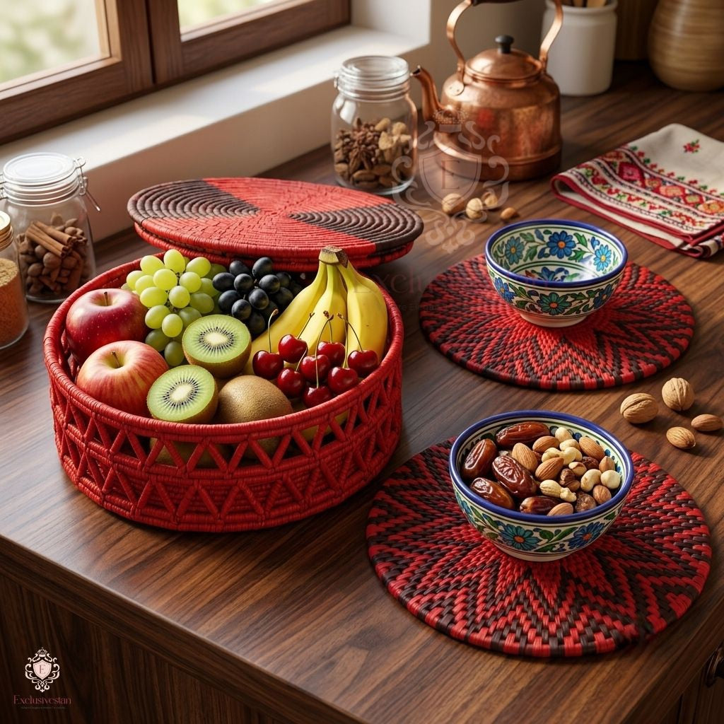 Royal Red And Black Dining Set