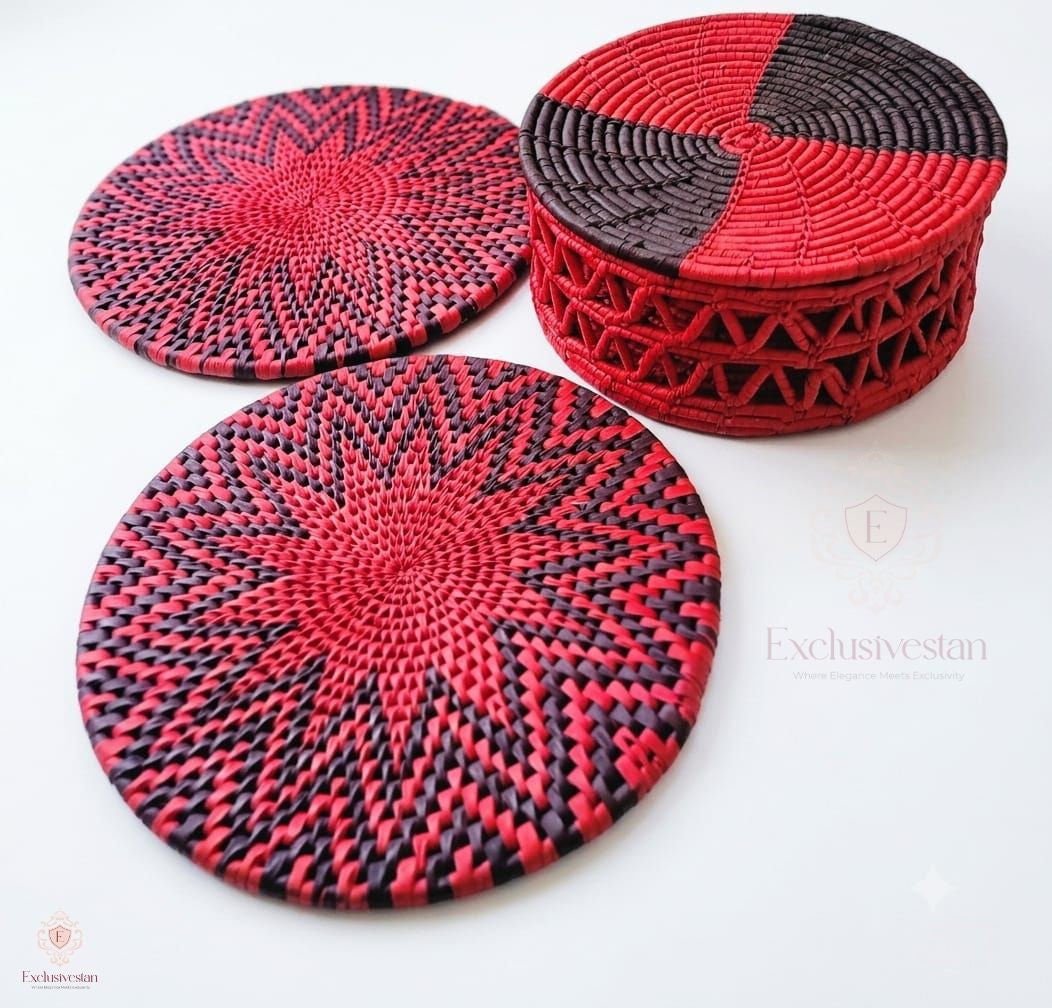 Royal Red And Black Dining Set