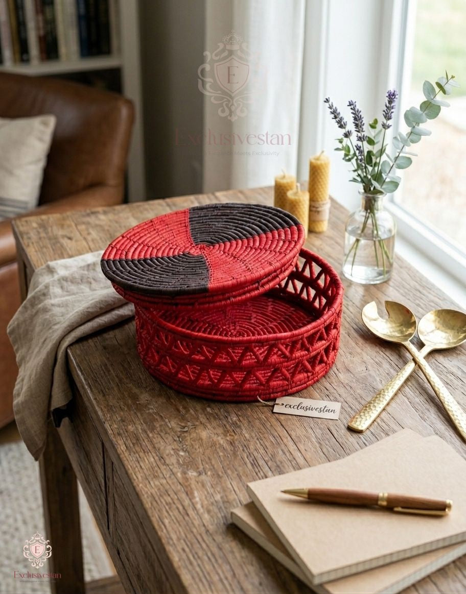 Royal Red & Black Basket