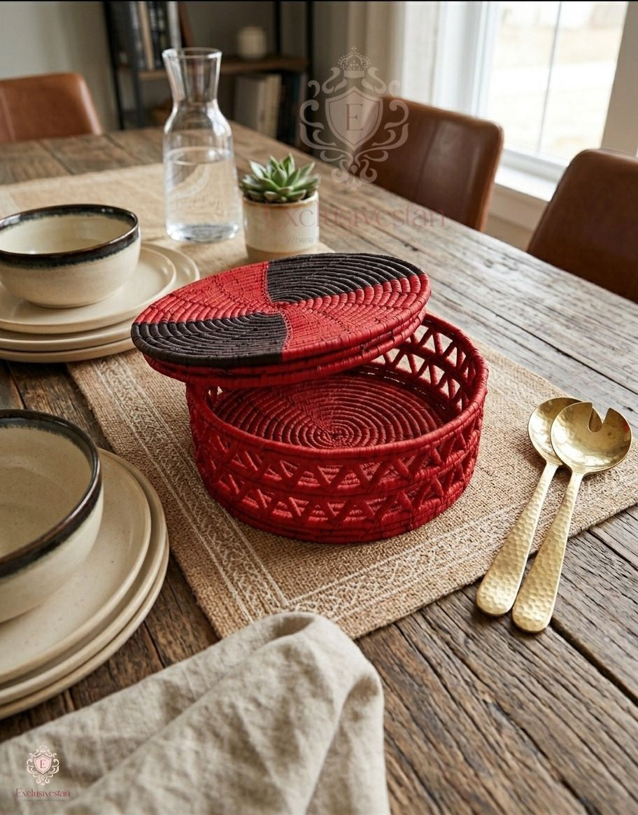 Royal Red & Black Basket