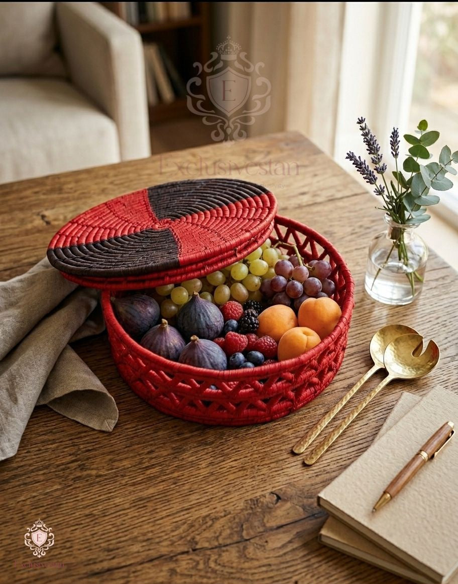 Royal Red & Black Basket
