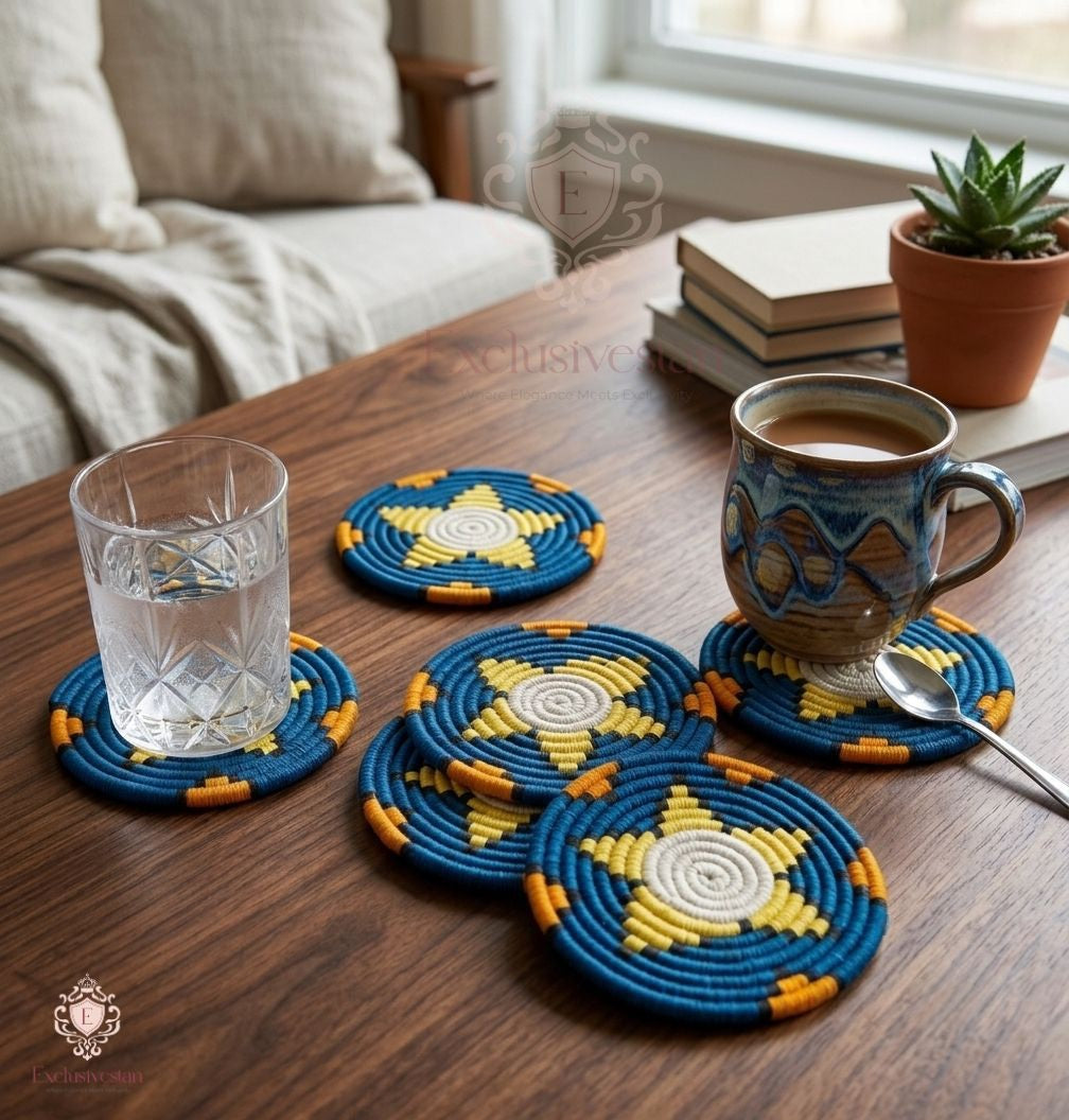 Sapphire Sunny Tea Coaster Set (set of 6)