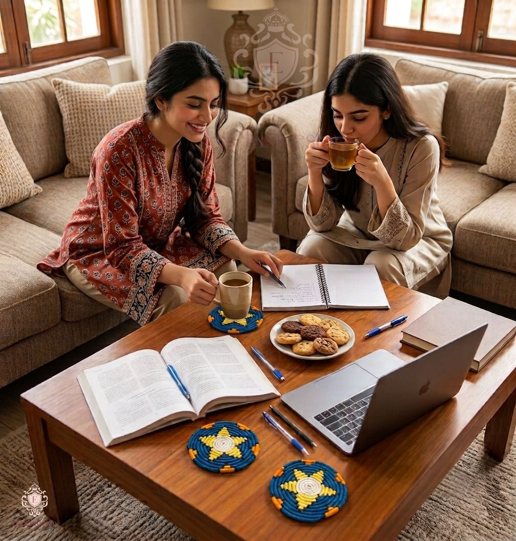 Sapphire Sunny Tea Coaster Set (set of 6)