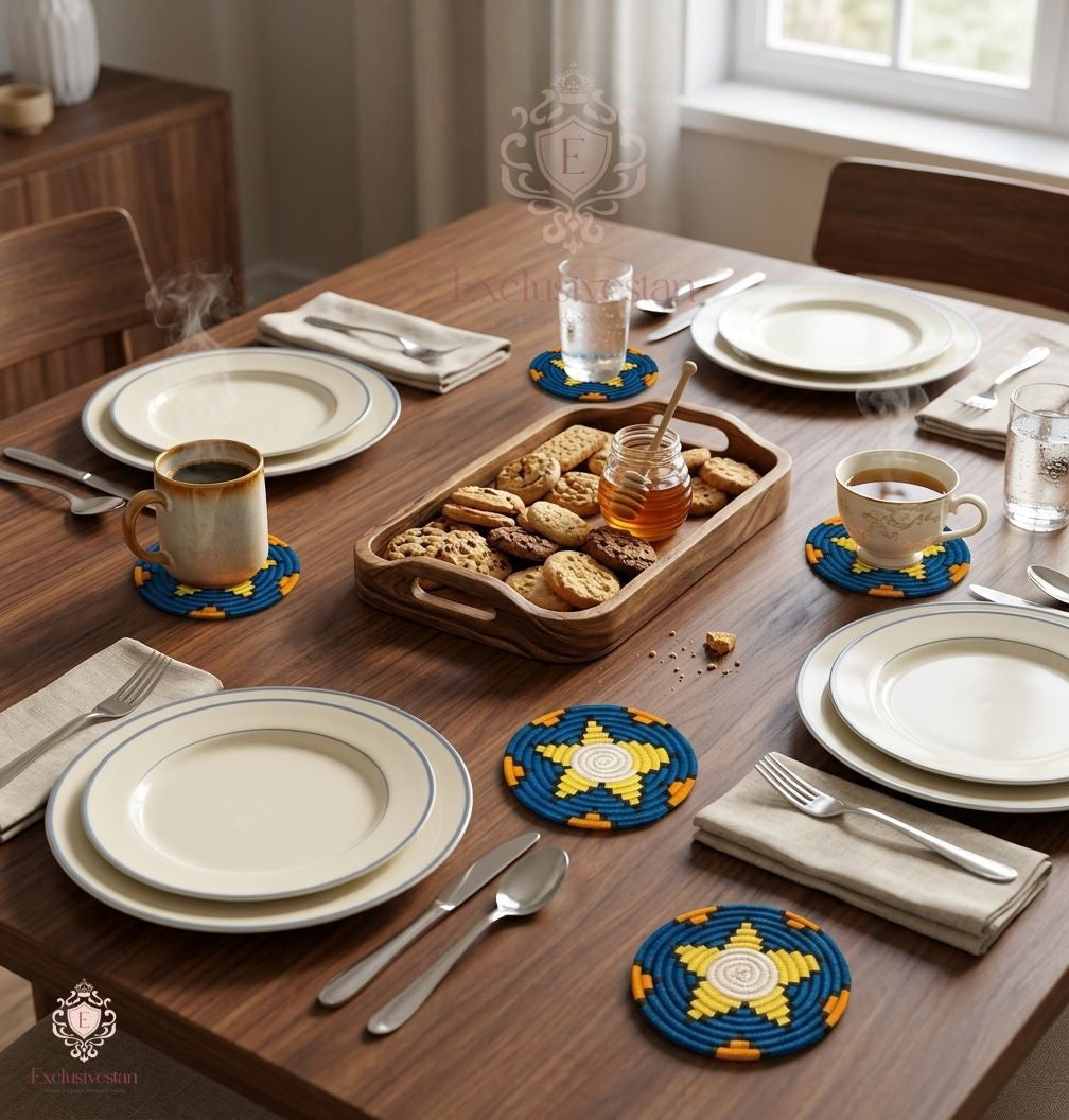 Sapphire Sunny Tea Coaster Set (set of 6)