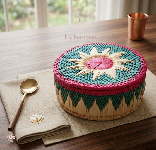 Aurora Bloom Handwoven Basket