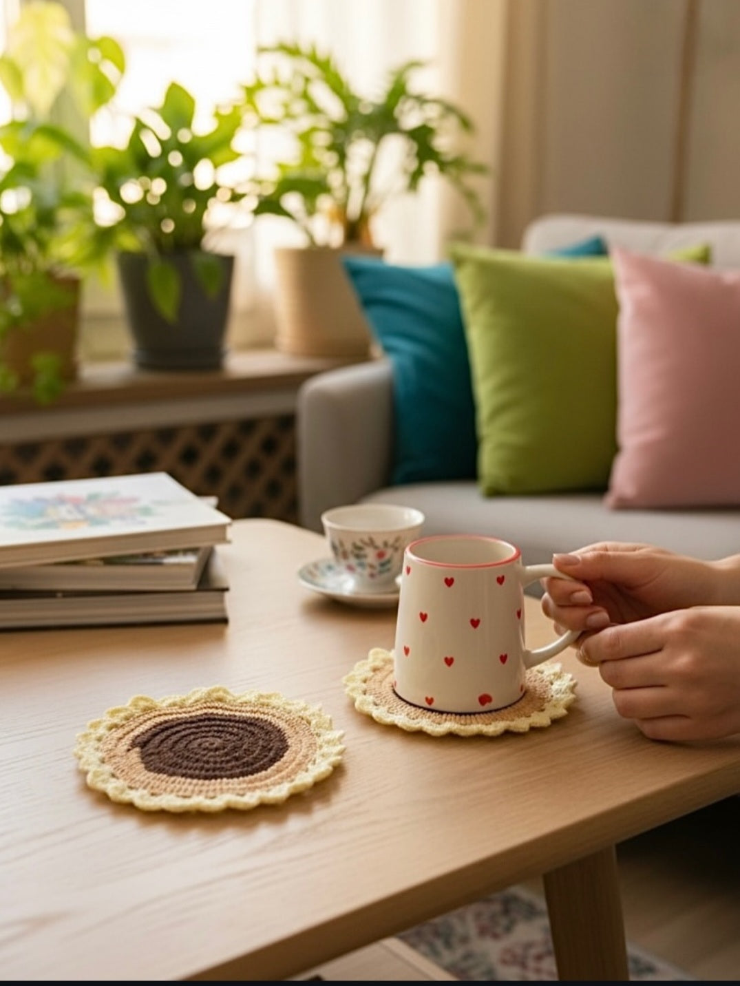 Crochet Coaster 6 Inches (set of 2)