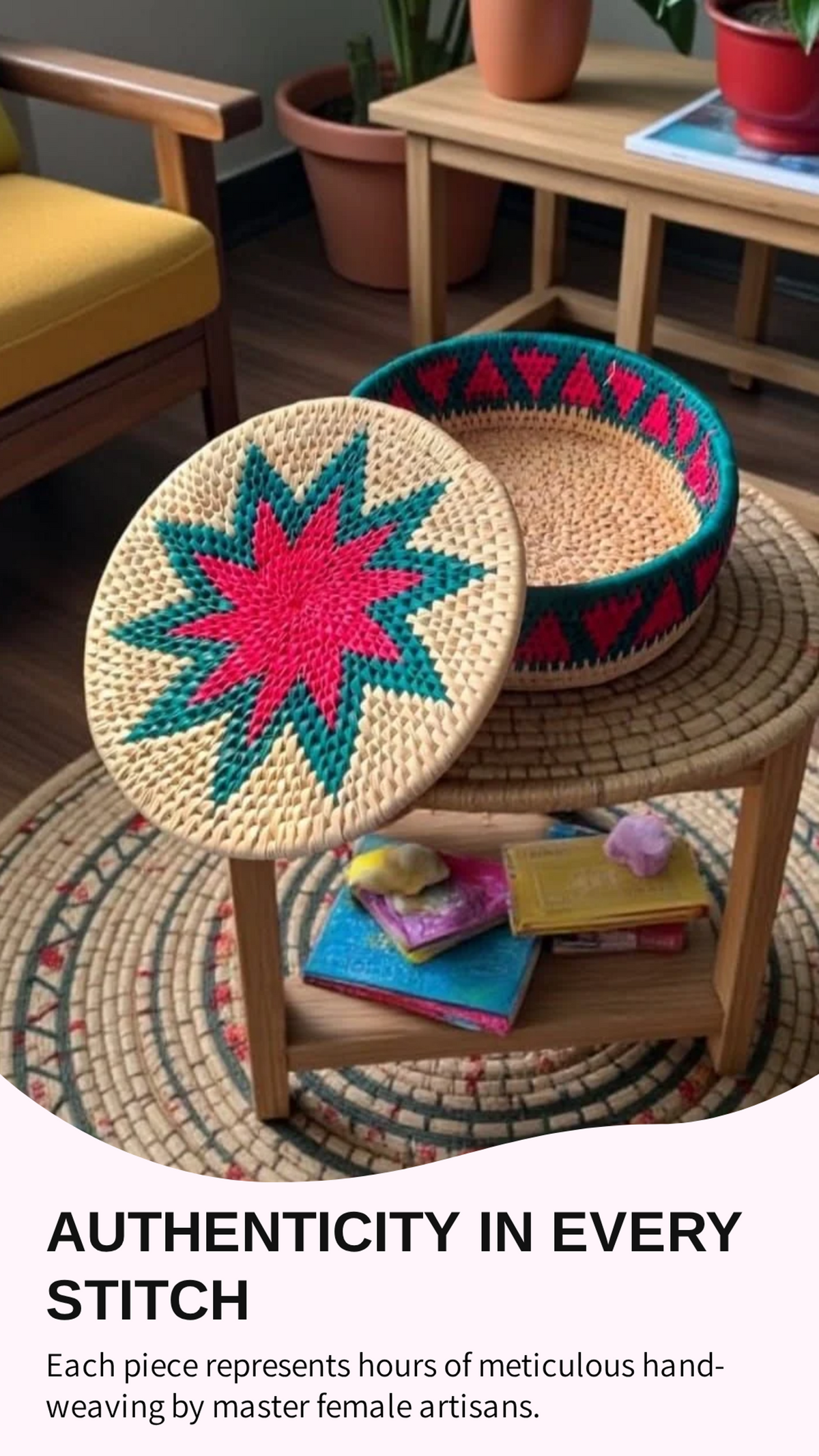 Blossom Star Handwoven Date Palm Leaf Hotpot