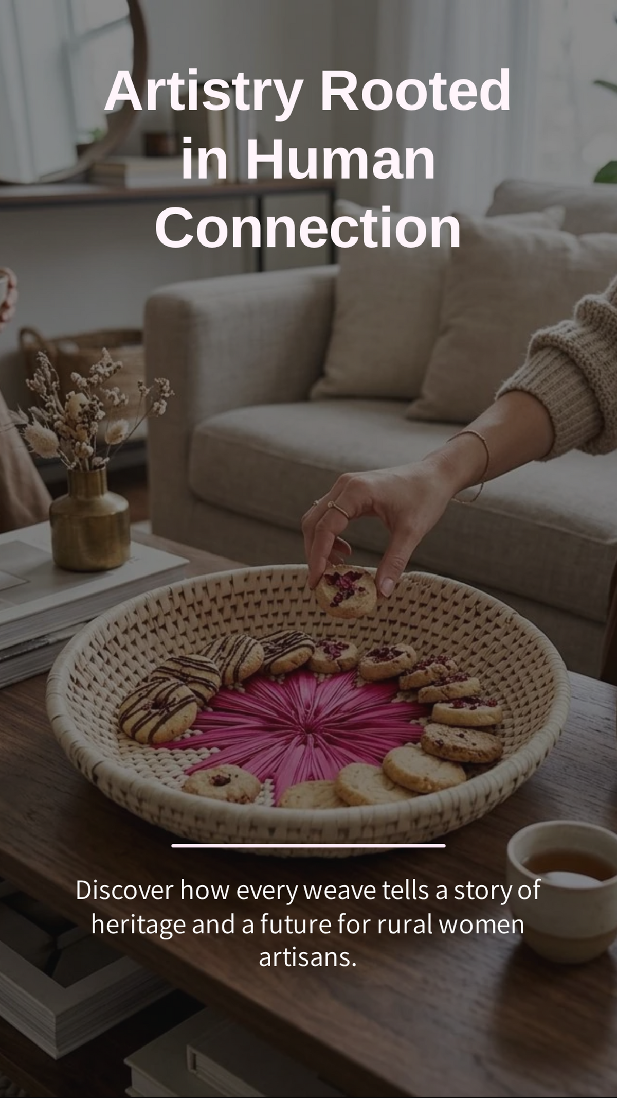 Blushy Pink Palm Leaf Tray