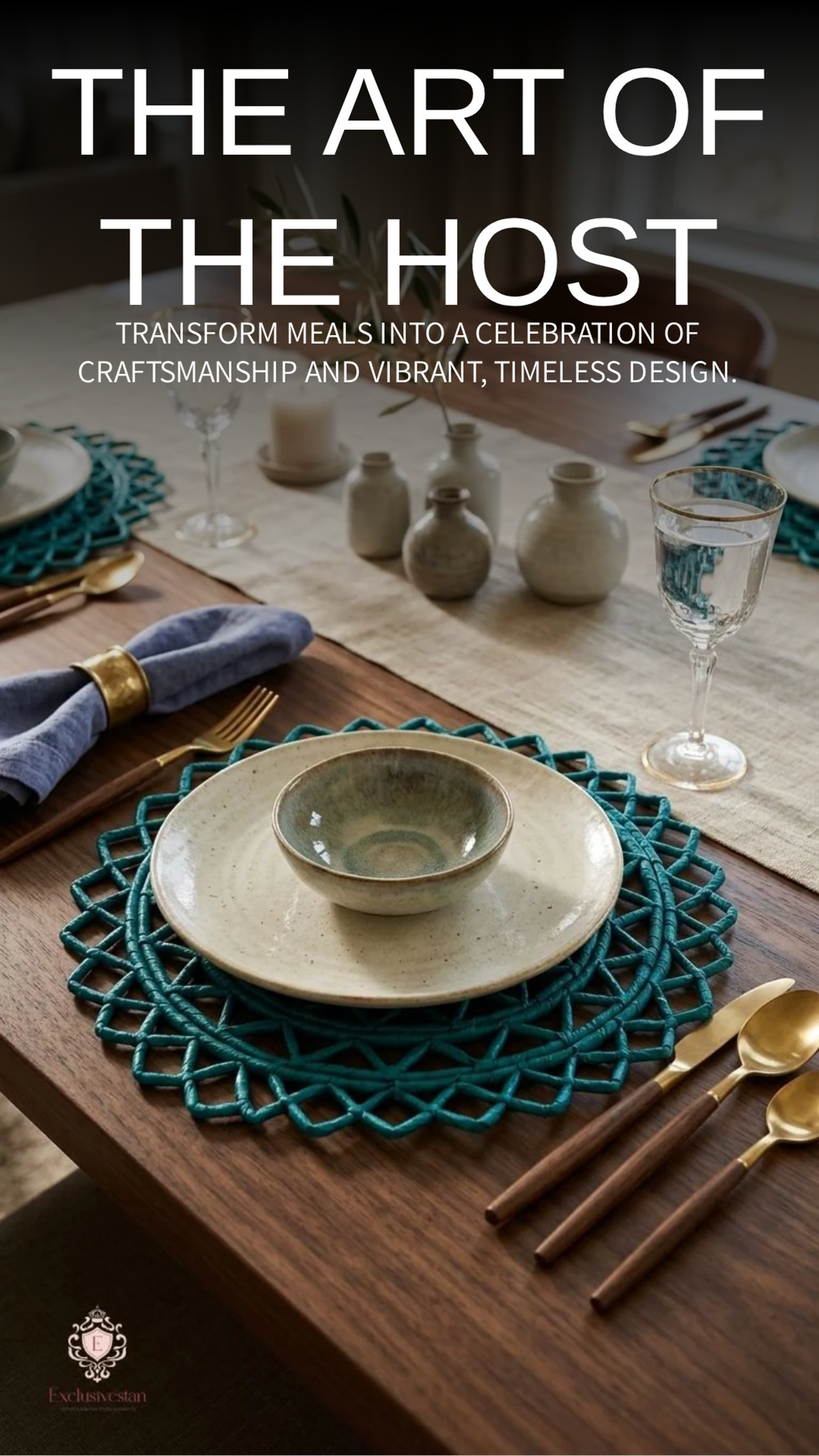 Aquaric Netted Date Palm Leaf placemats (set of 2)